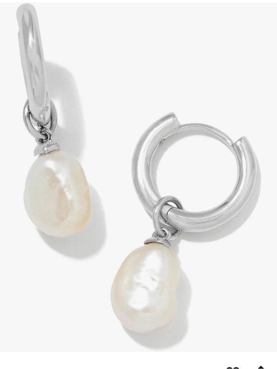 Kendra Scott Jewelry - Kendra Scott Silver Huggie Earrings willa pearl huggie hoop earrings